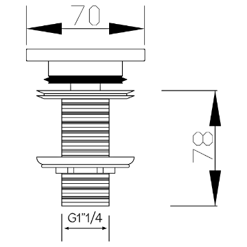 Stone top Pop - up Drains - ELVV Servanter i stein